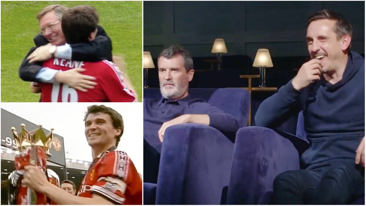 Roy Keane leaves Gary Neville cracking up with reaction to winning first PL title as Man Utd captain