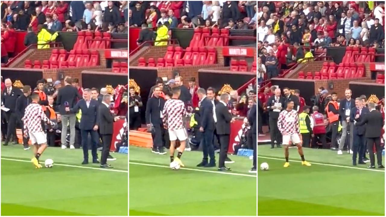 New footage has emerged of the awkward moment Cristiano Ronaldo blanked Jamie Carragher