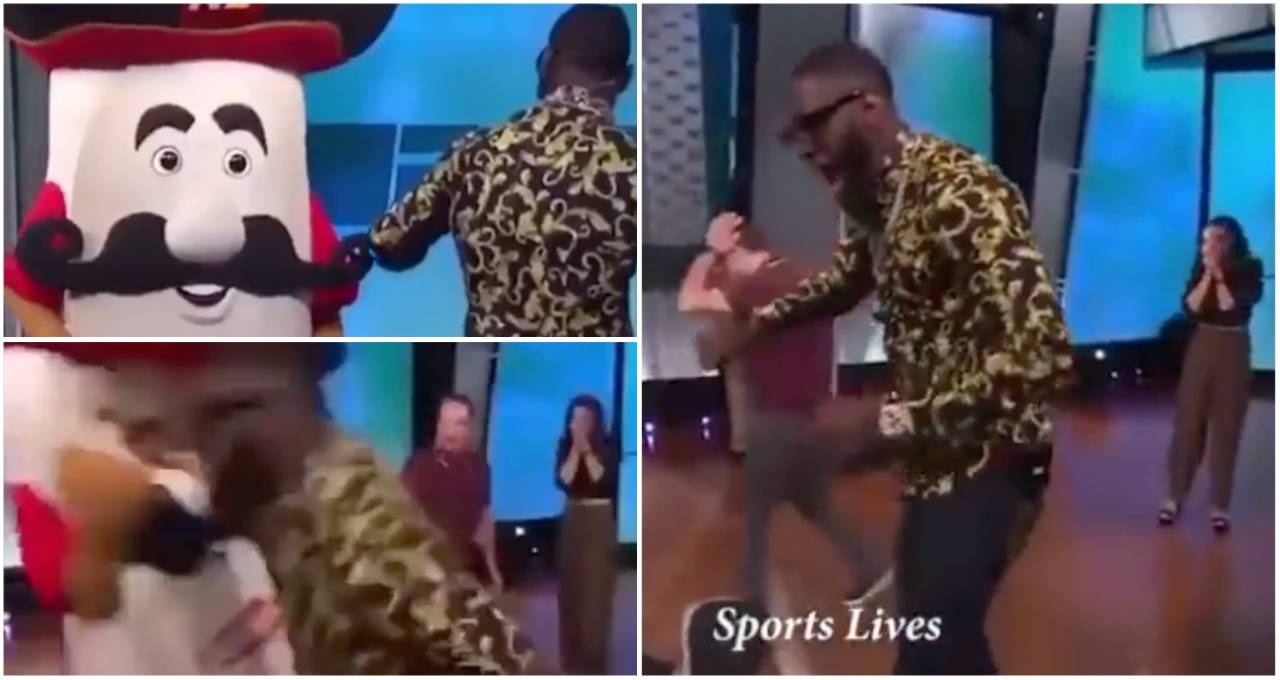 Deontay Wilder punching a mascot on live TV is still so surreal to watch