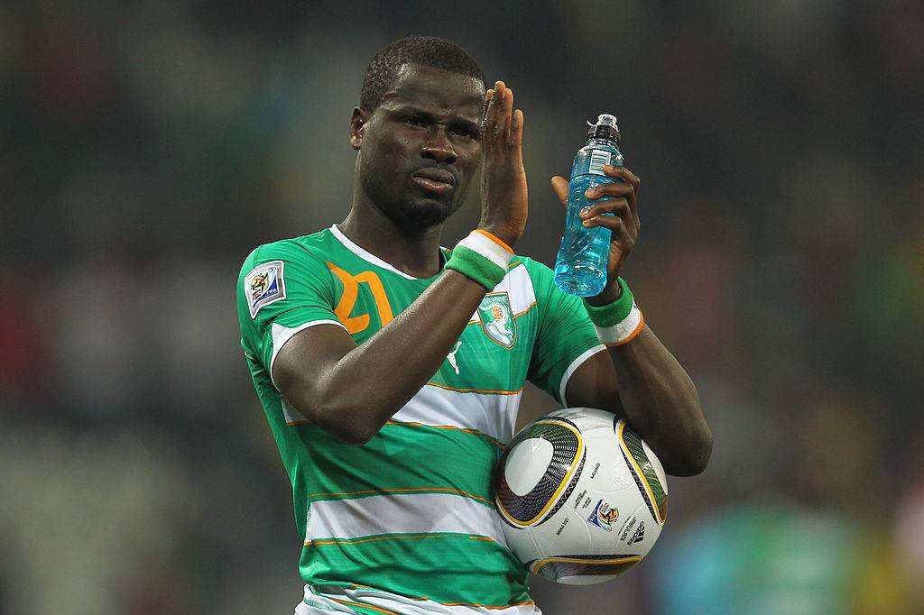 Emmanuel Eboue in action against North Korea at the 2010 World Cup