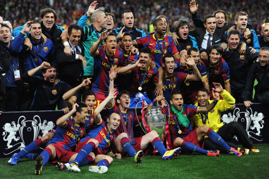 Barcelona after winning the 2011 Champions League final