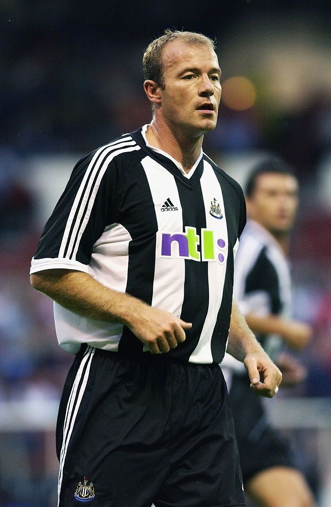 Alan Shearer in action for Newcastle