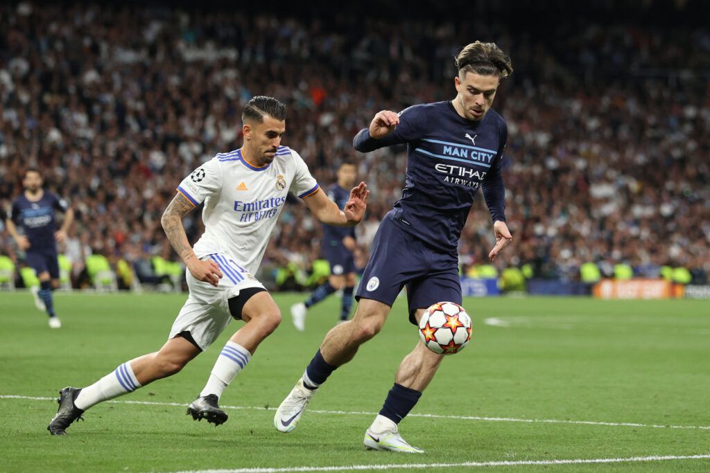 Jack Grealish in action against Real Madrid