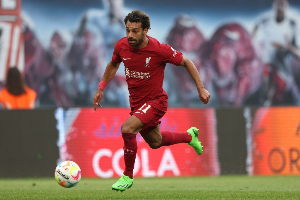 Mohamed Salah of Liverpool runs 