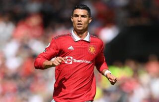 Cristiano Ronaldo of Manchester United in action during the Premier League