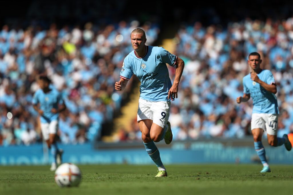 Erling Haaland of Manchester City during the Premier League match 