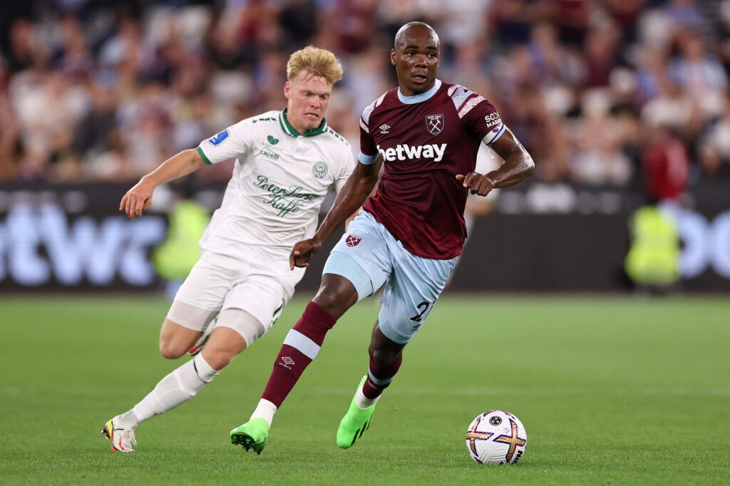 West Ham United's Angelo Ogbonna runs with the ball