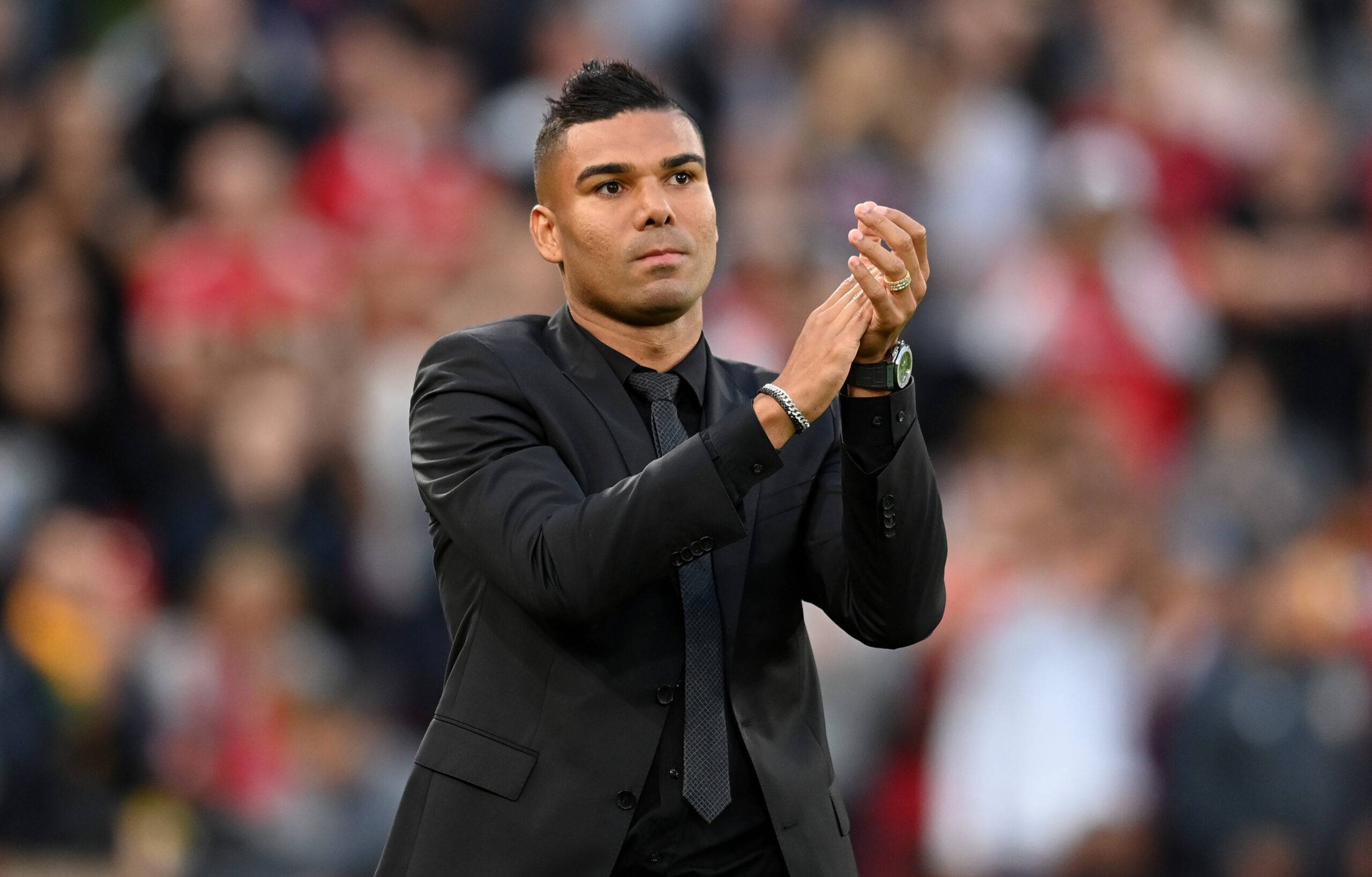 Casemiro is presented at Old Trafford