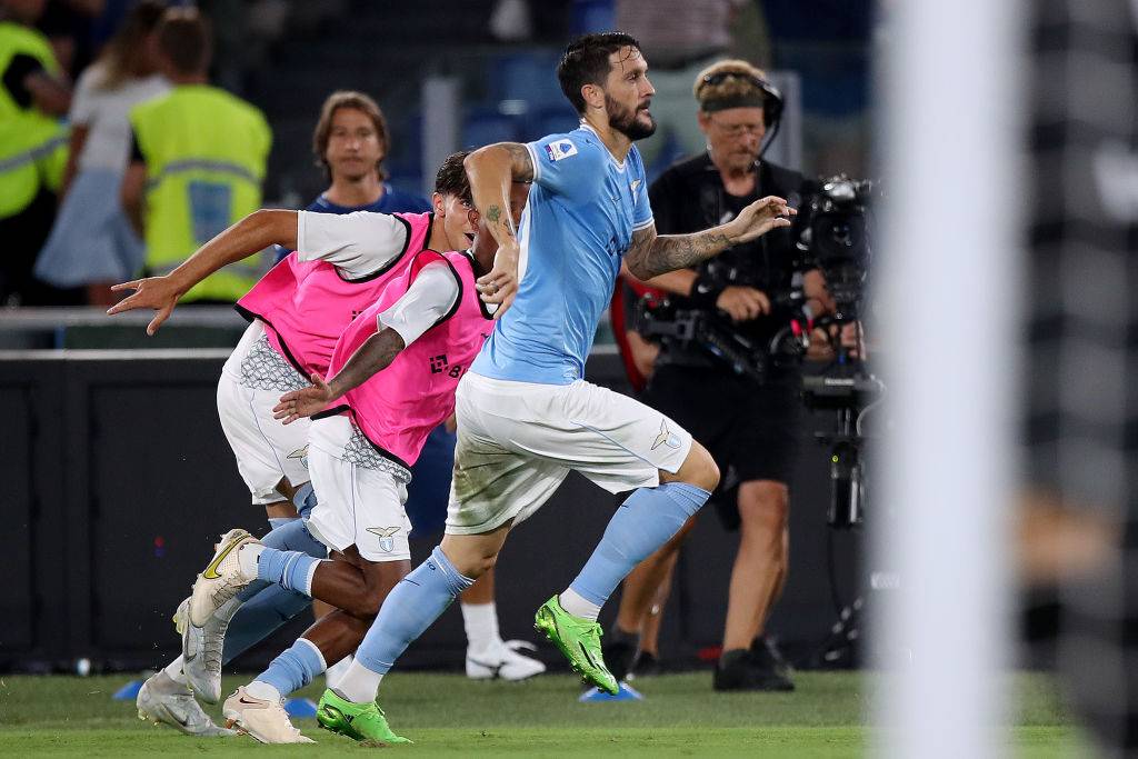 Luis Alberto celebrates in Lazio 3-1 Inter Milan