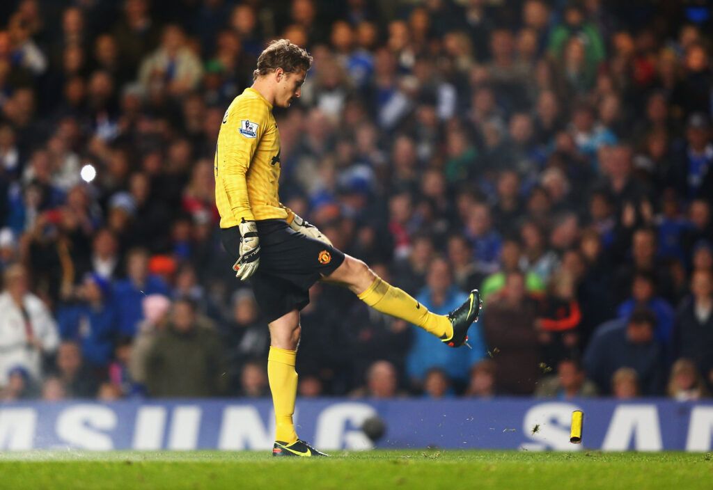 Lindegaard in action for United in 2012