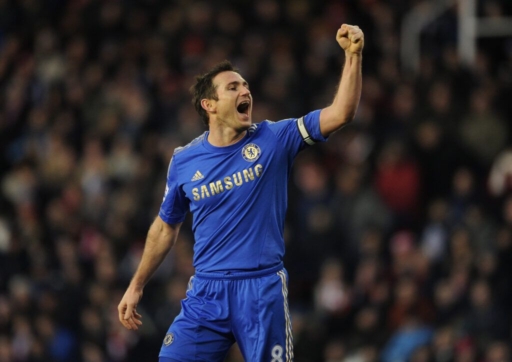 Lampard celebrates at Chelsea