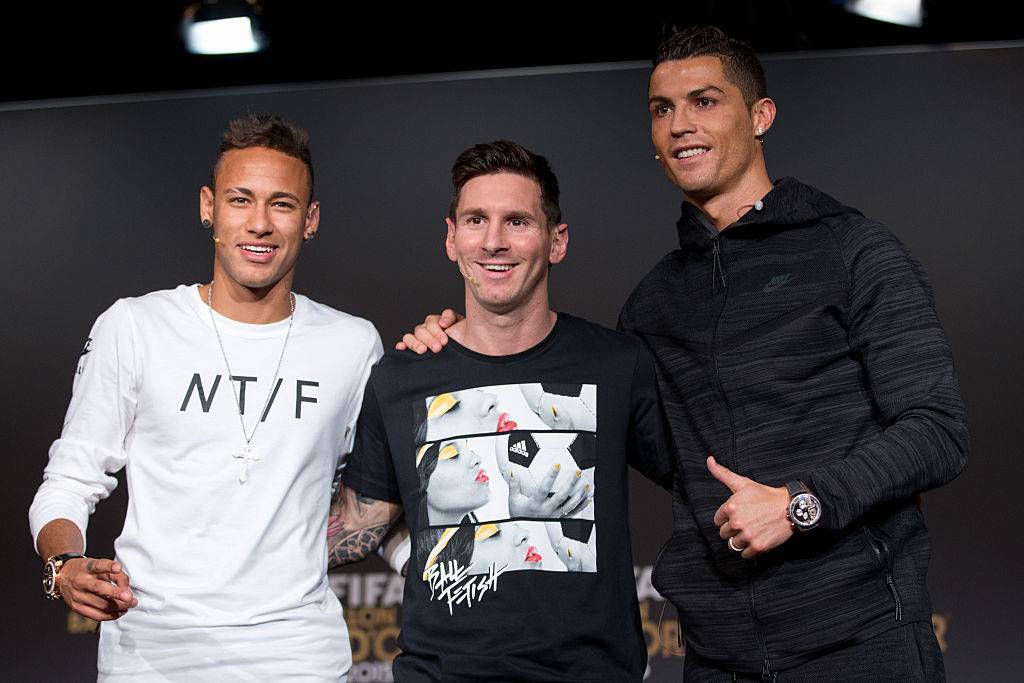 Neymar, Lionel Messi and Cristiano Ronaldo