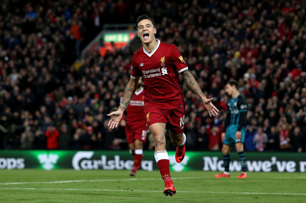 Philippe Coutinho with Liverpool