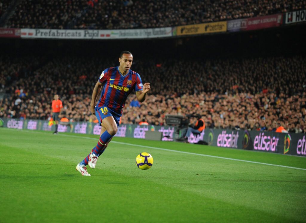 Thierry Henry in action for Barcelona