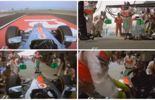 Lewis Hamilton Steering Wheel Change During Pitstop 2012 Indian GP