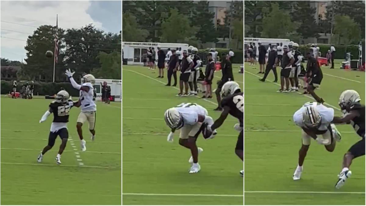 New Orleans Saints WR Chris Olave in training camp