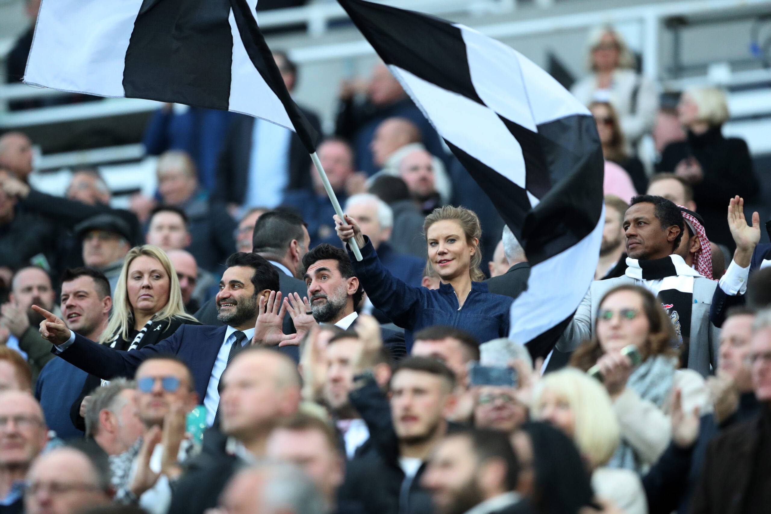 Newcastle United co-owners in the stands