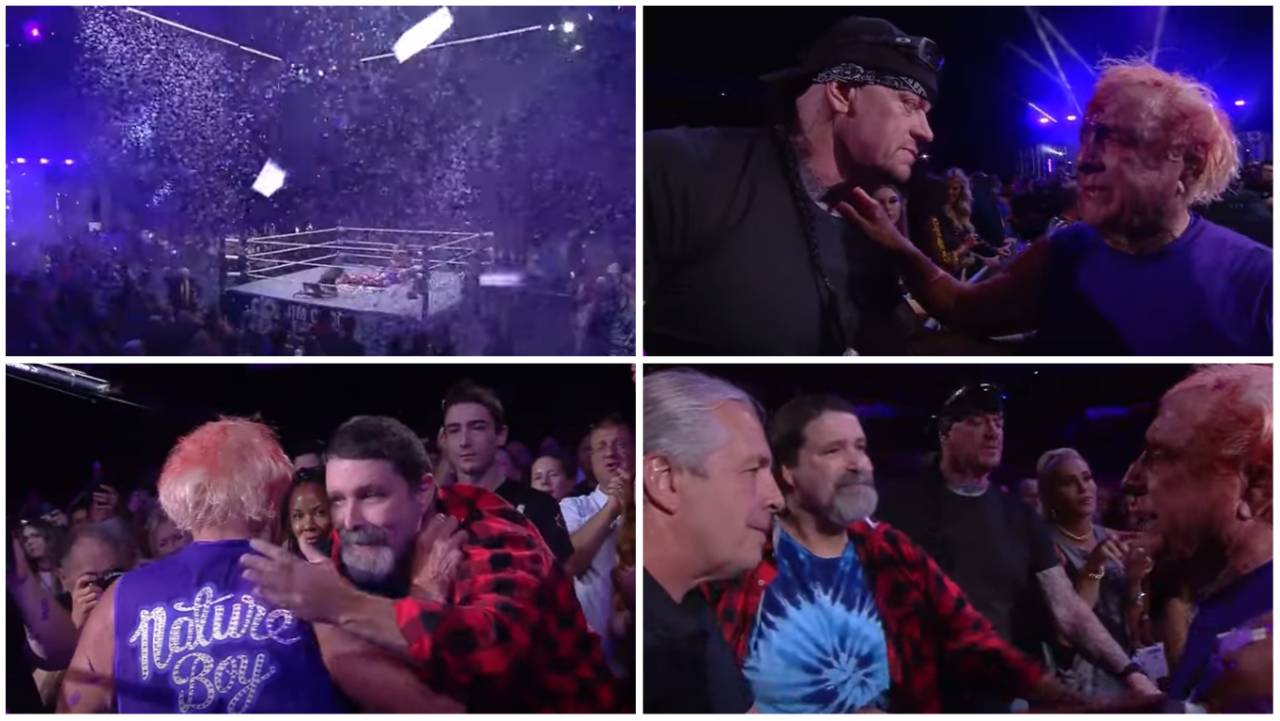 Ric Flair's Last Match - Undertaker, Mick Foley, Bret Hart