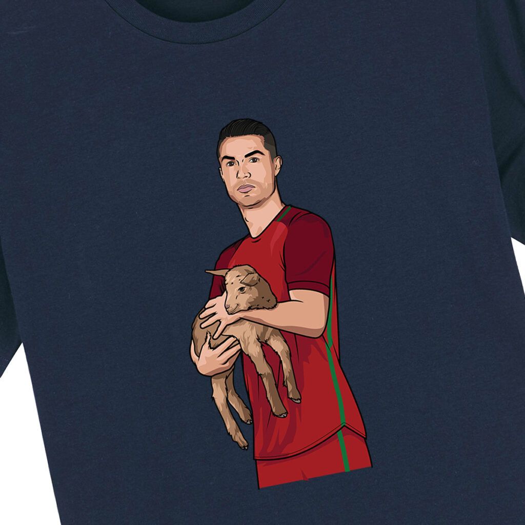 Ronaldo GOAT T-shirt French navy