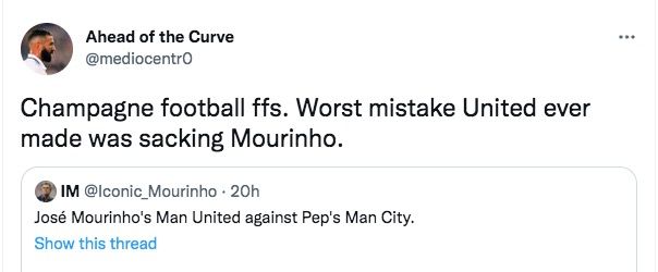 Jose Mourinho's Man Utd vs Man City