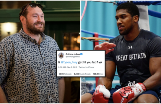 Anthony Joshua's five-word tweet to Tyson Fury in 2017 is still awkward
