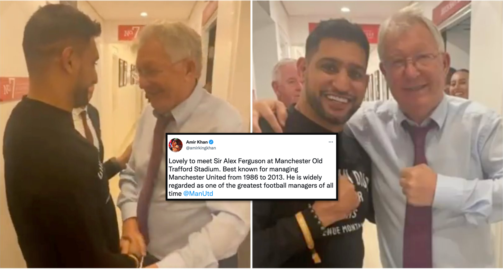 Amir Khan brutally trolled for tweet after meeting Man Utd legend Sir Alex Ferguson