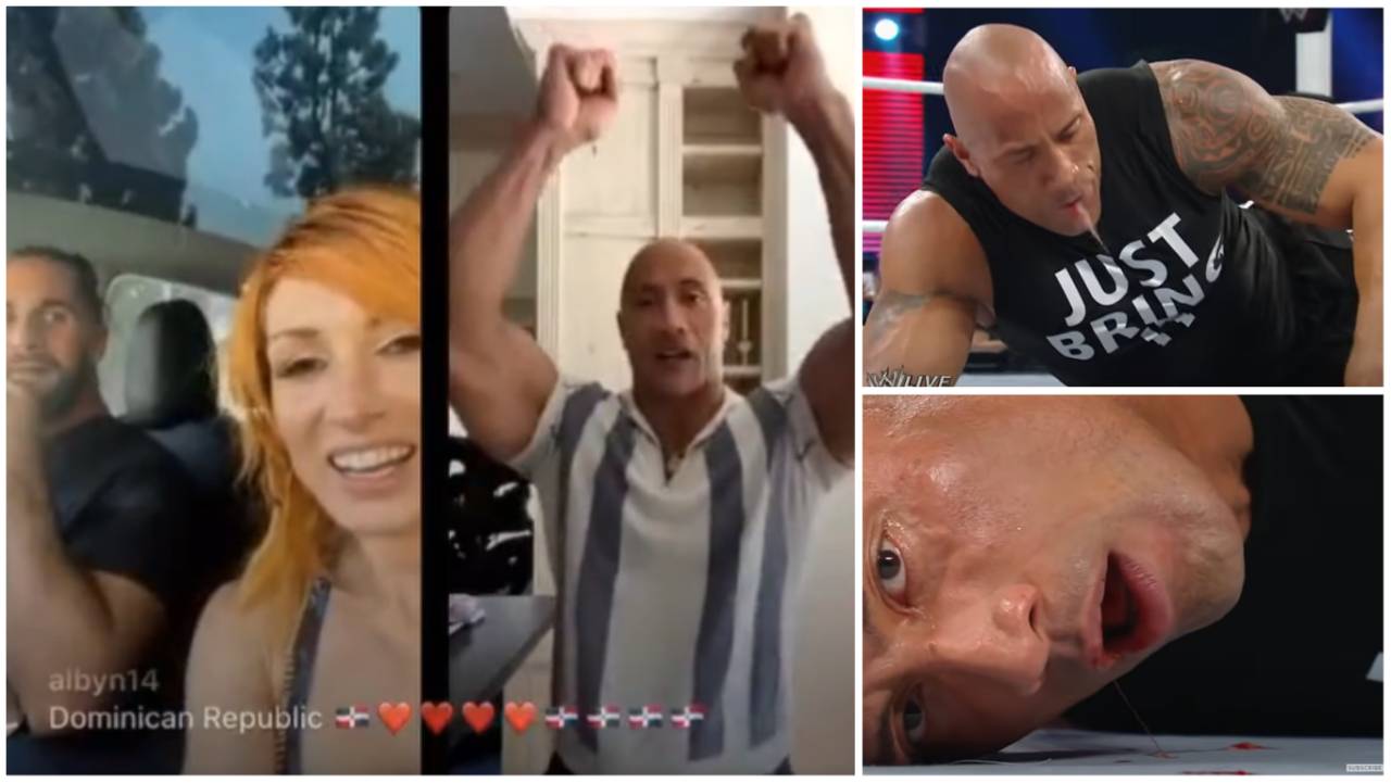 The Rock Talks To Becky Lynch And Seth Rollins About 2013 Injury