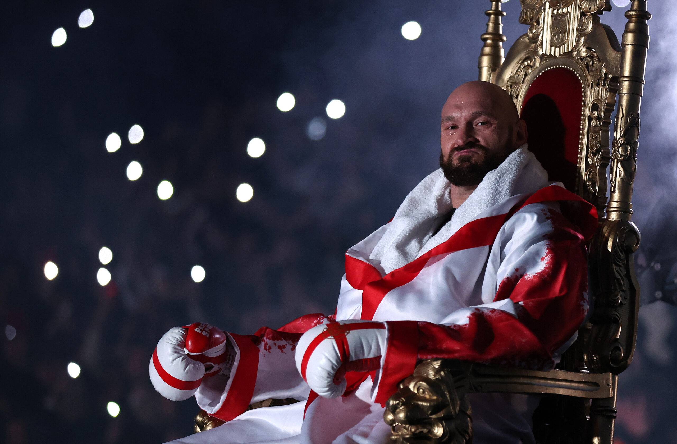 Tyson Fury heading to the ring for boxing match