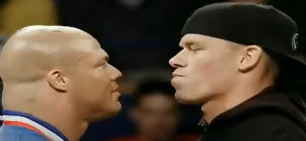 Kurt Angle and John Cena feuded together in 2003