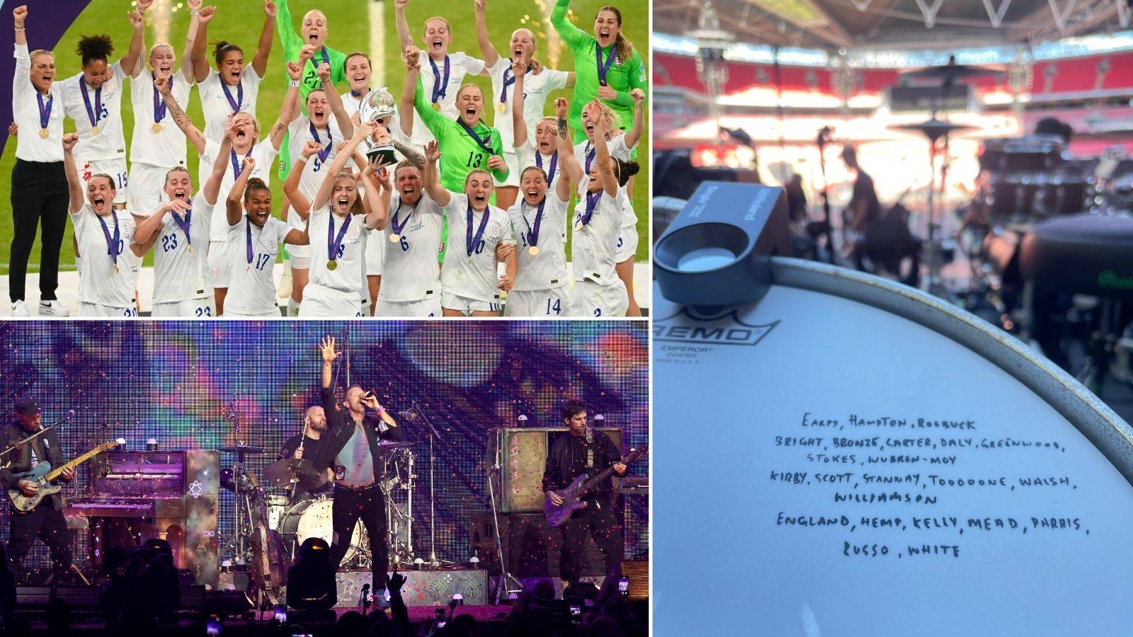 Coldplay's tribute to England Lionesses