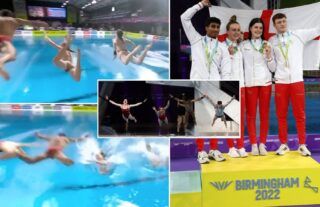 England Diving Commonwealth Games celebration