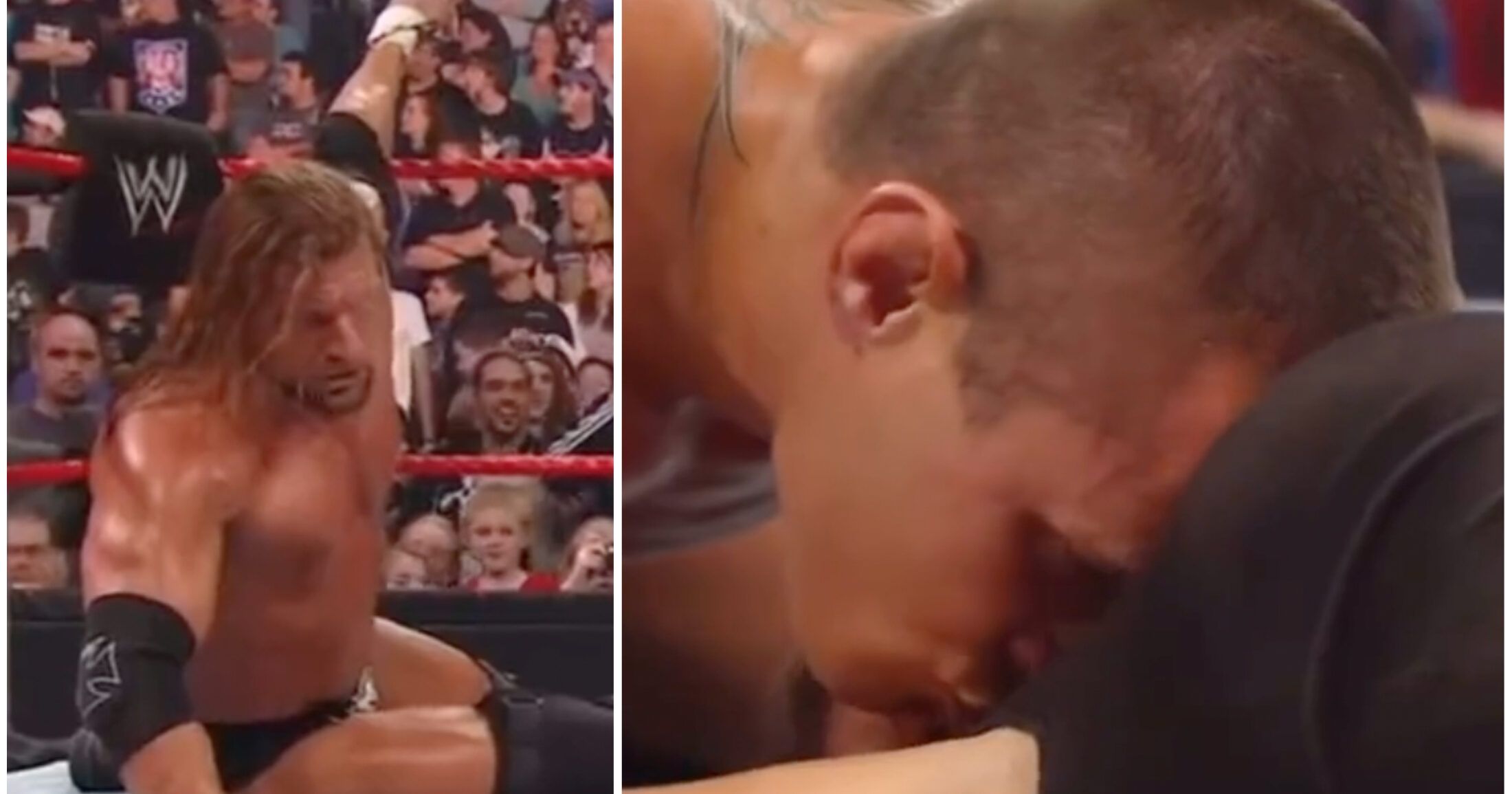Footage of Randy Orton kissing 'unconscious' Stephanie McMahon in...