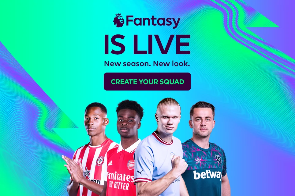 Fantasy Premier League new season banner with footballers 