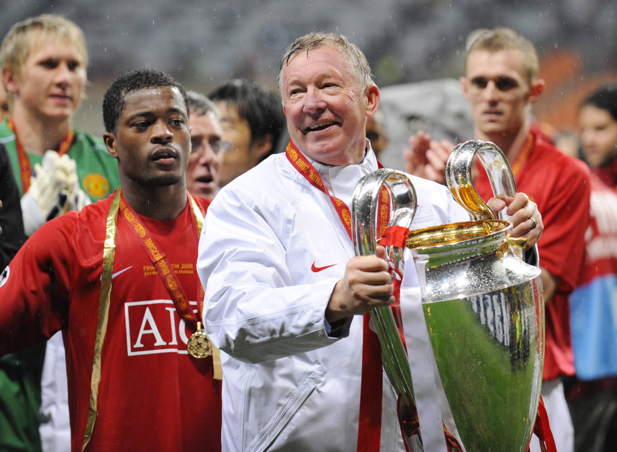 Alex Ferguson with the Champions League trophy