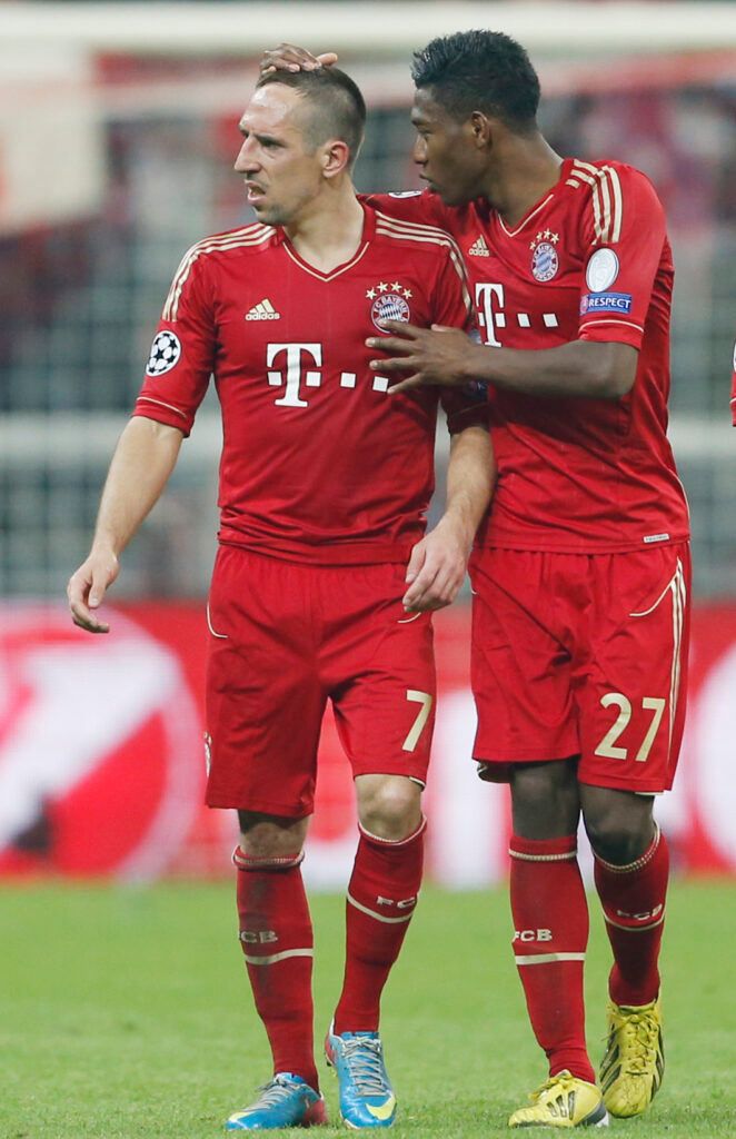 Bayern legend Franck Ribery celebrates