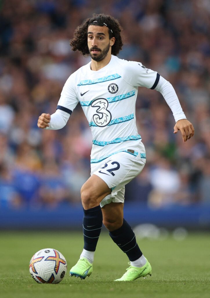 Cucurella on the ball for Chelsea.