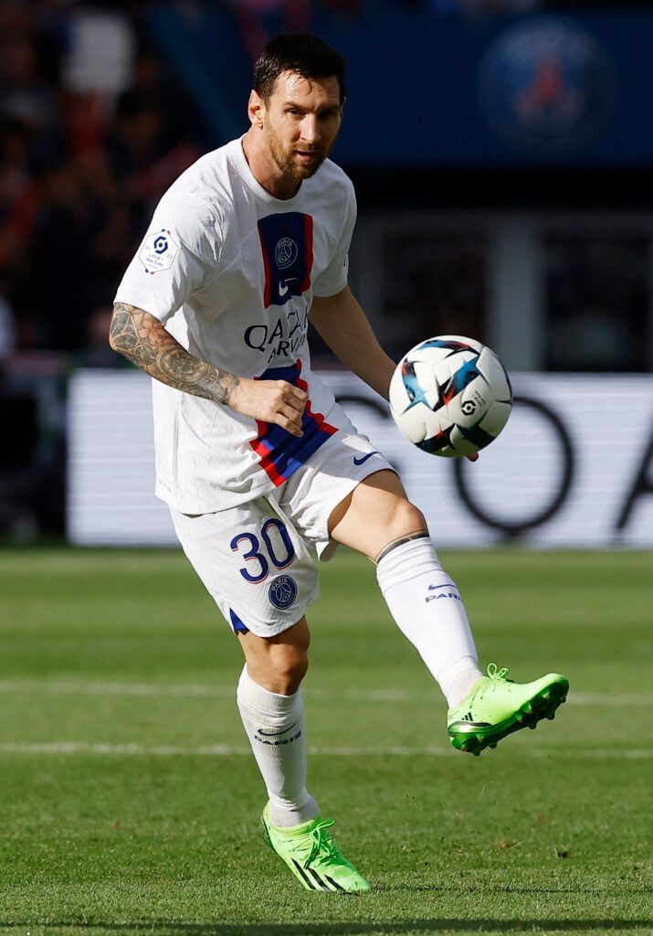 PSG's Lionel Messi in action