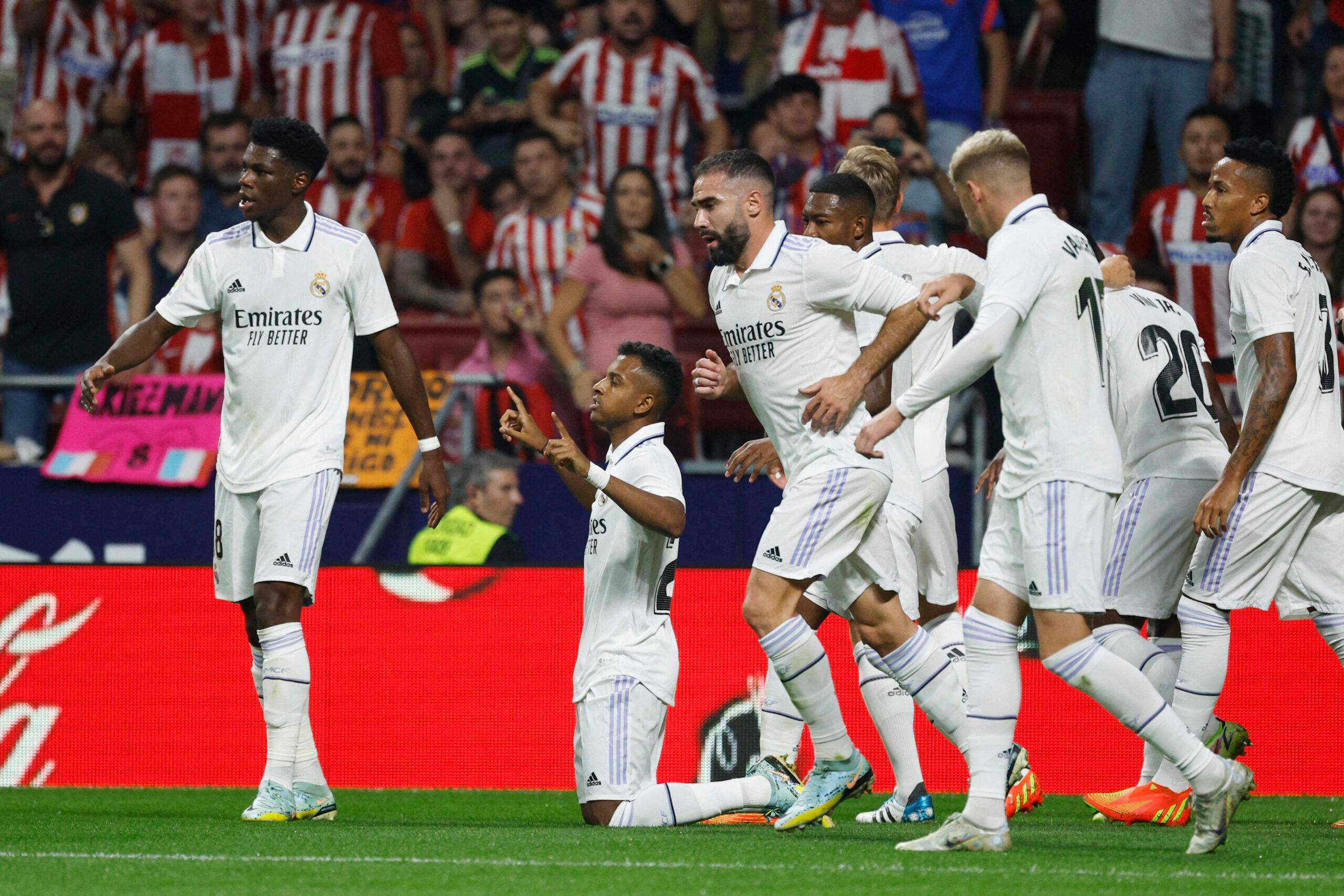Real Madrid celebrate.