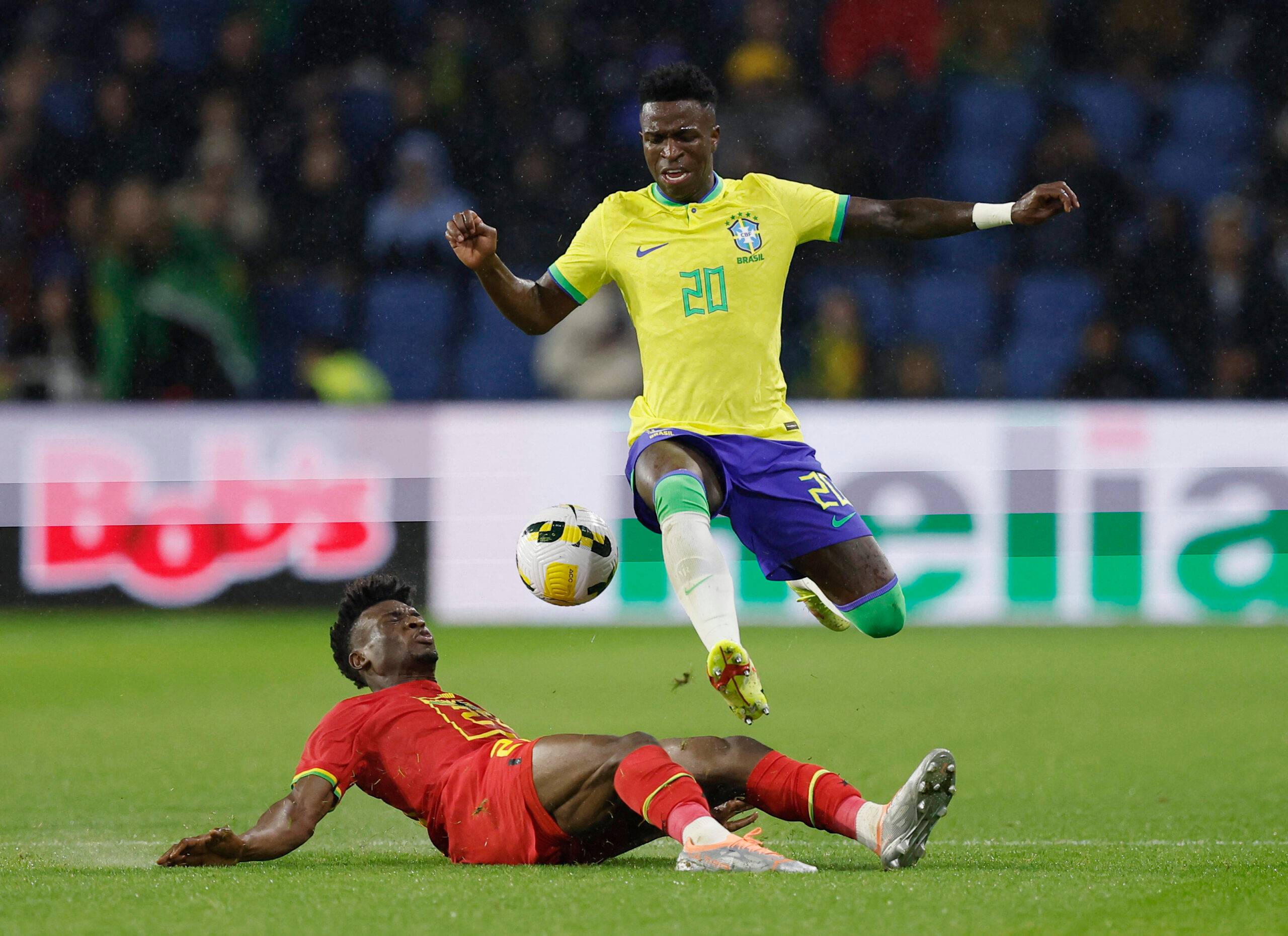 Vinicius Jr in action for Brazil vs Ghana