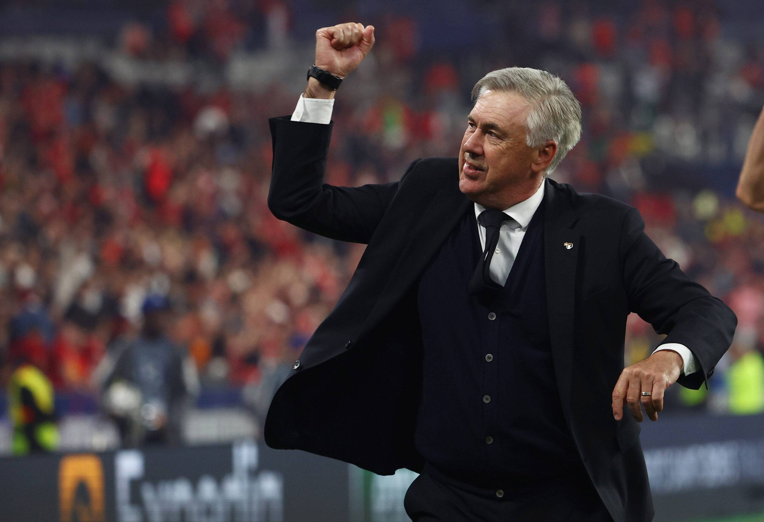 Ancelotti celebrates Champions League final win