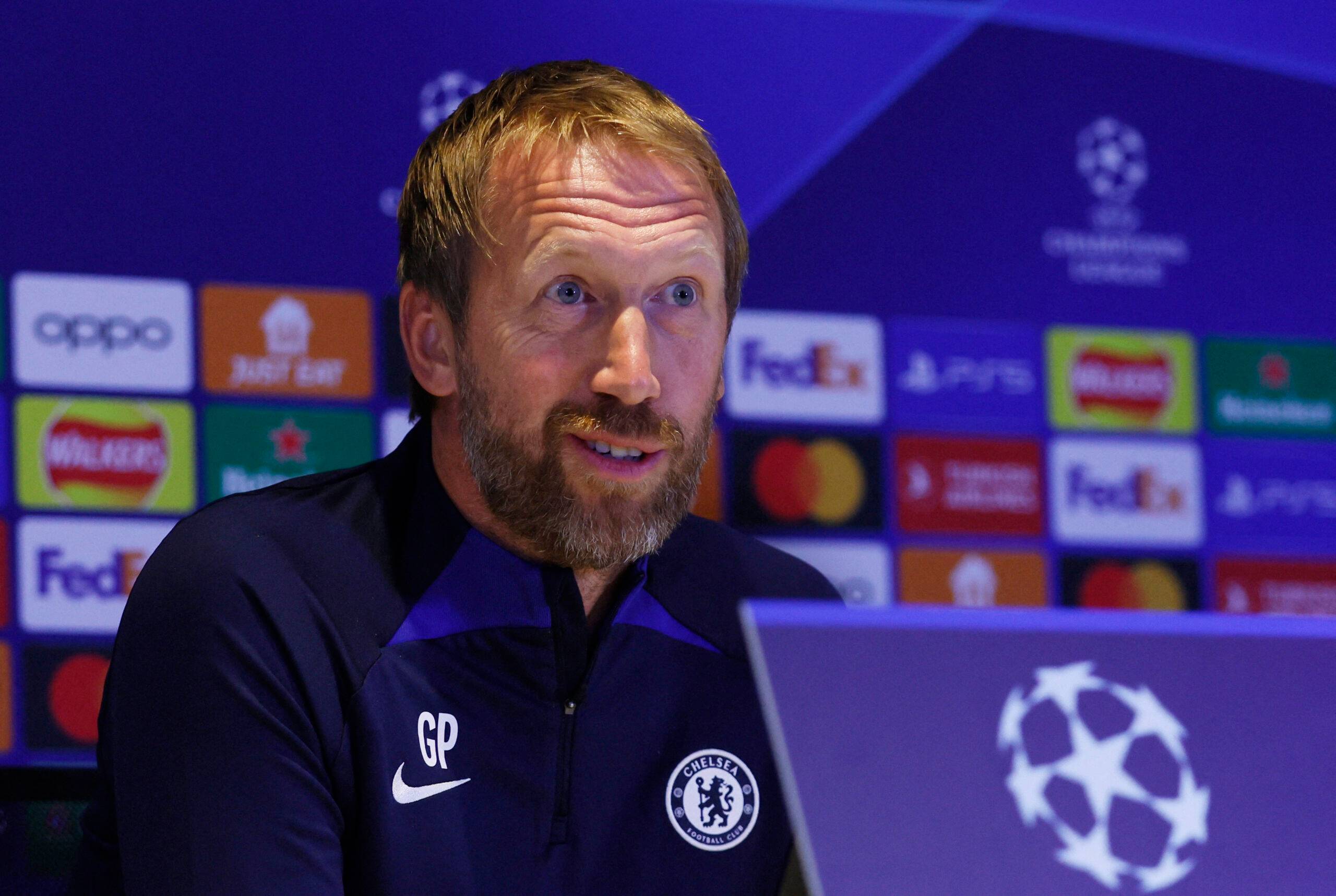Chelsea head coach Graham Potter during a press conference