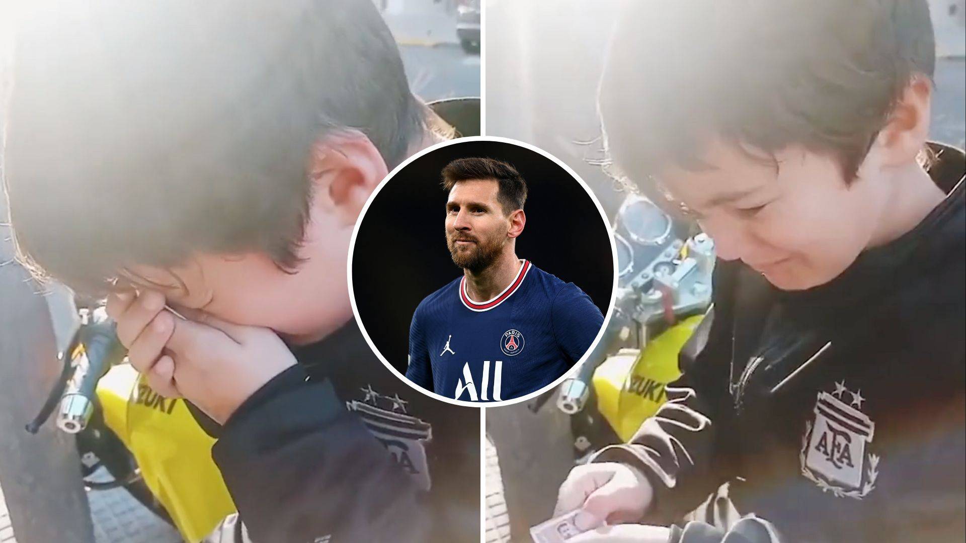 Child Gets His Hero Lionel Messi In Panini Sticker Pack