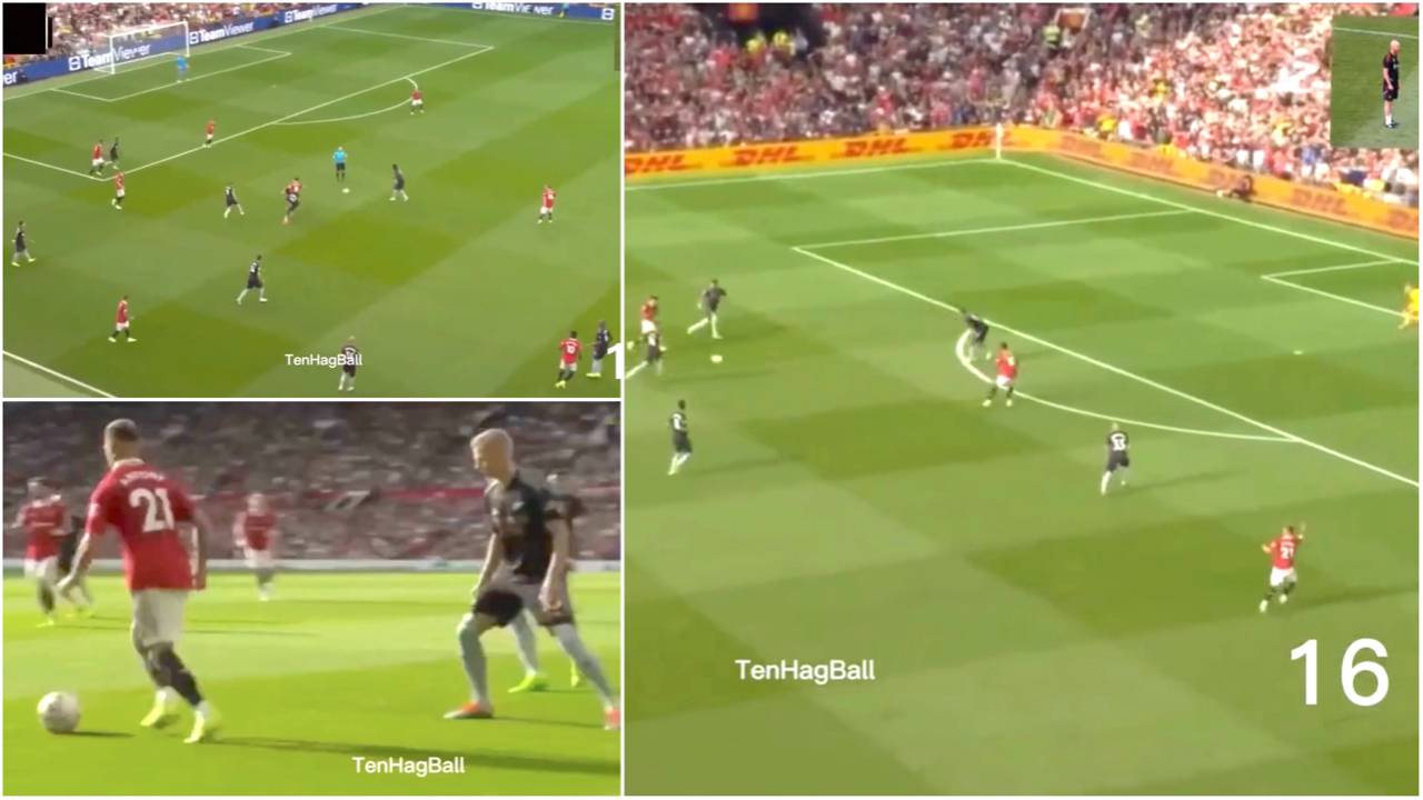 Man Utd fans are absolutely loving clip of ‘Erik ten Hag ball’ in build-up to Antony’s debut goal
