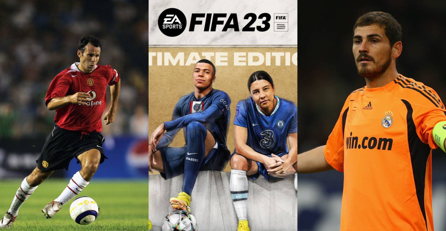Ryan Giggs, Iker Casillas and FIFA 23 cover