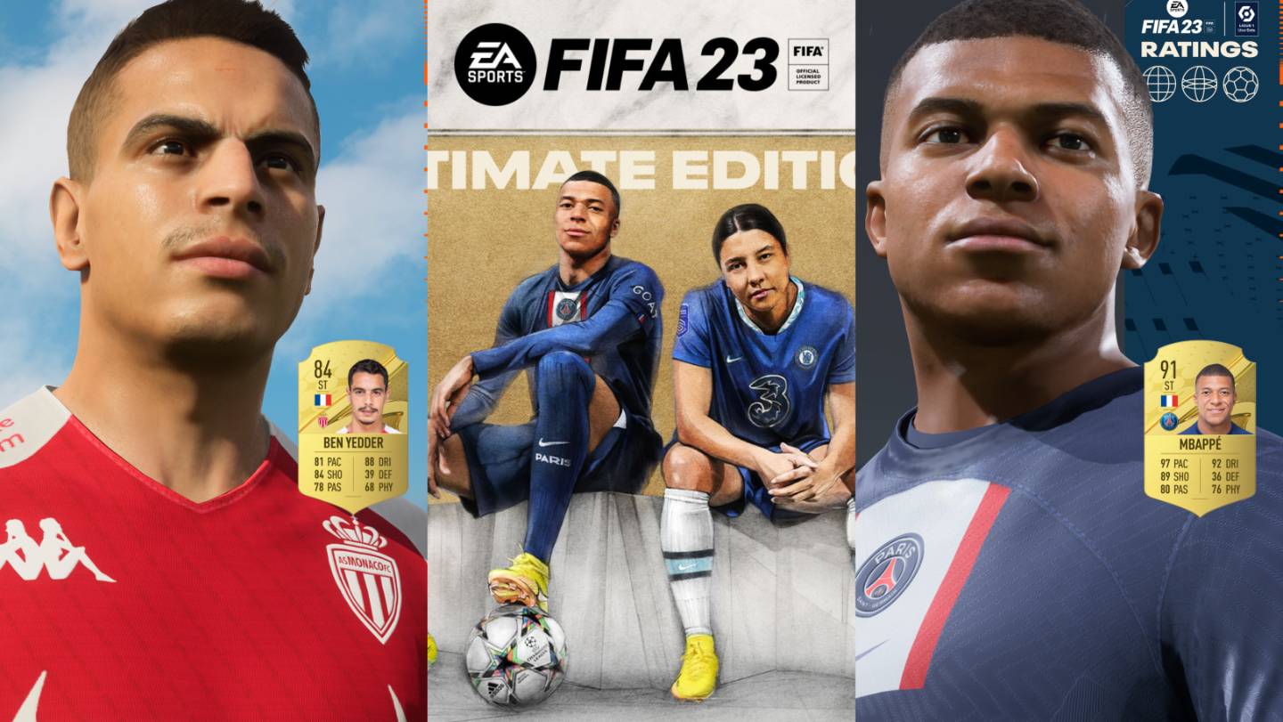 Ben Yedder, Kylian Mbappe and FIFA 23 cover