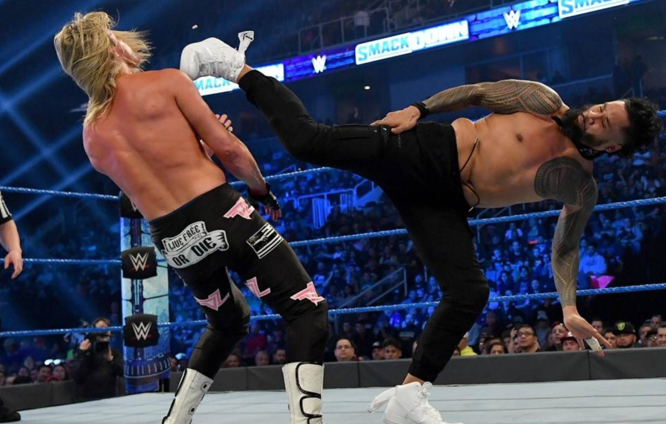 The Usos hit one of the best superkicks on WWE SmackDown
