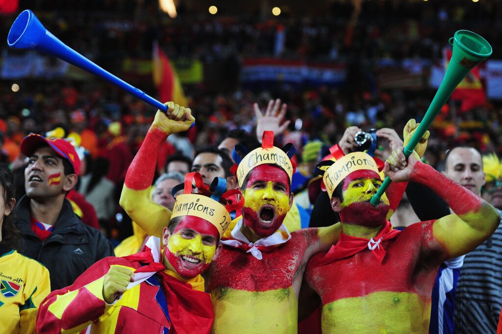 Spain fans at the 2010 World Cup