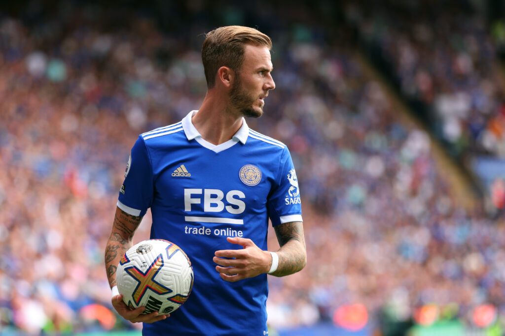 James Maddison of Leicester City during the Premier League match
