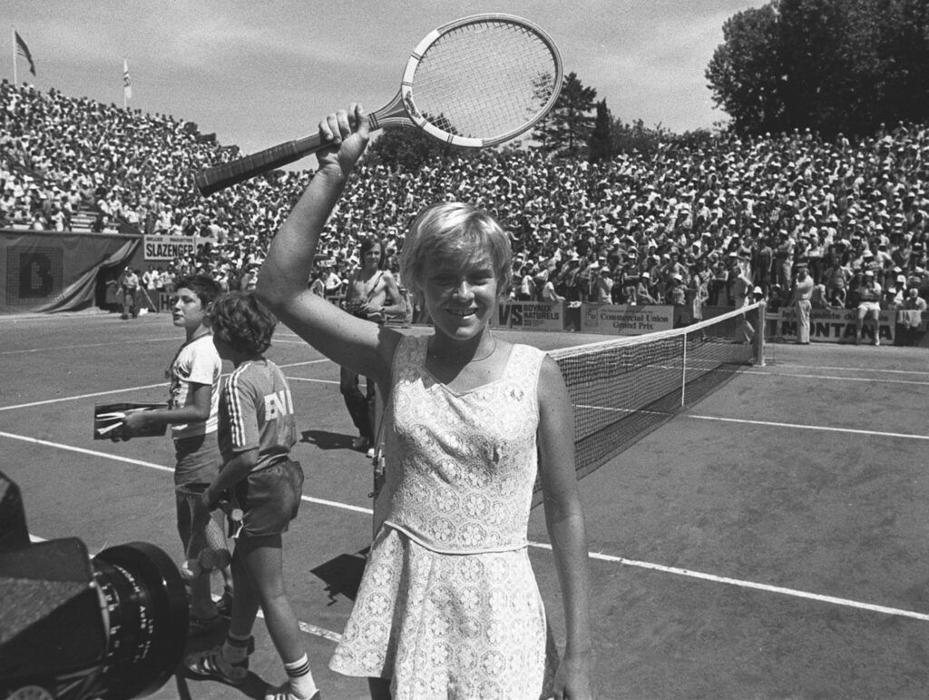 British tennis player Sue Barker