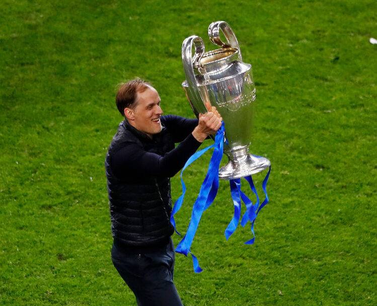 Thomas Tuchel after winning the Champions League with Chelsea